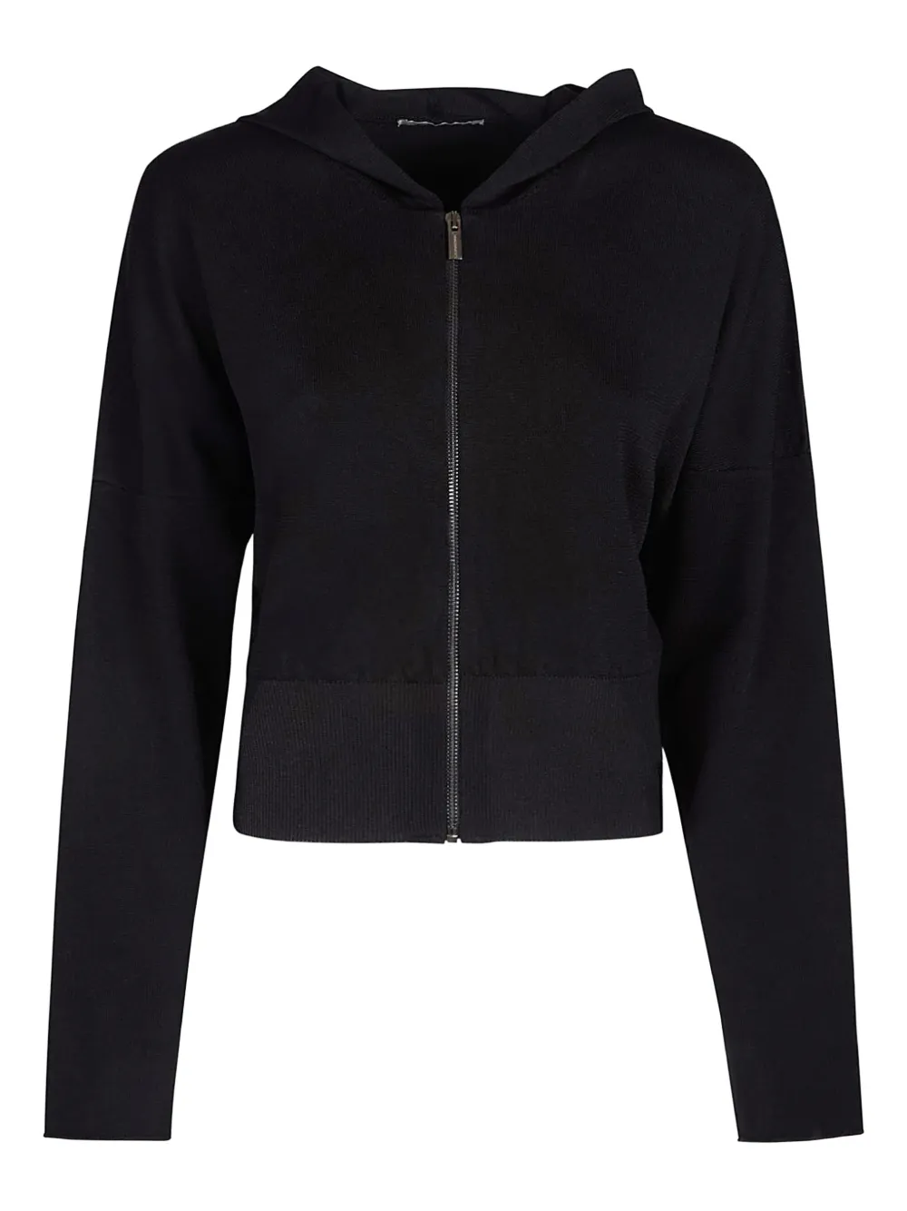 HINNOMINATE hooded zip-up cardigan | Black | Image 1