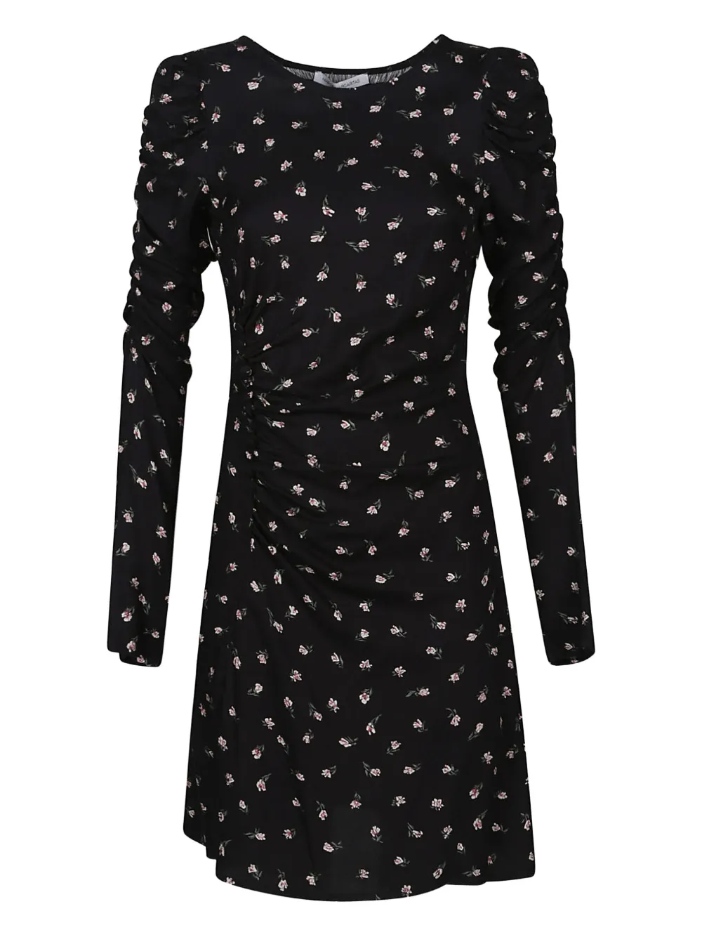 MAR DE MARGARITAS puff-sleeve floral-print dress | Black | Image 1