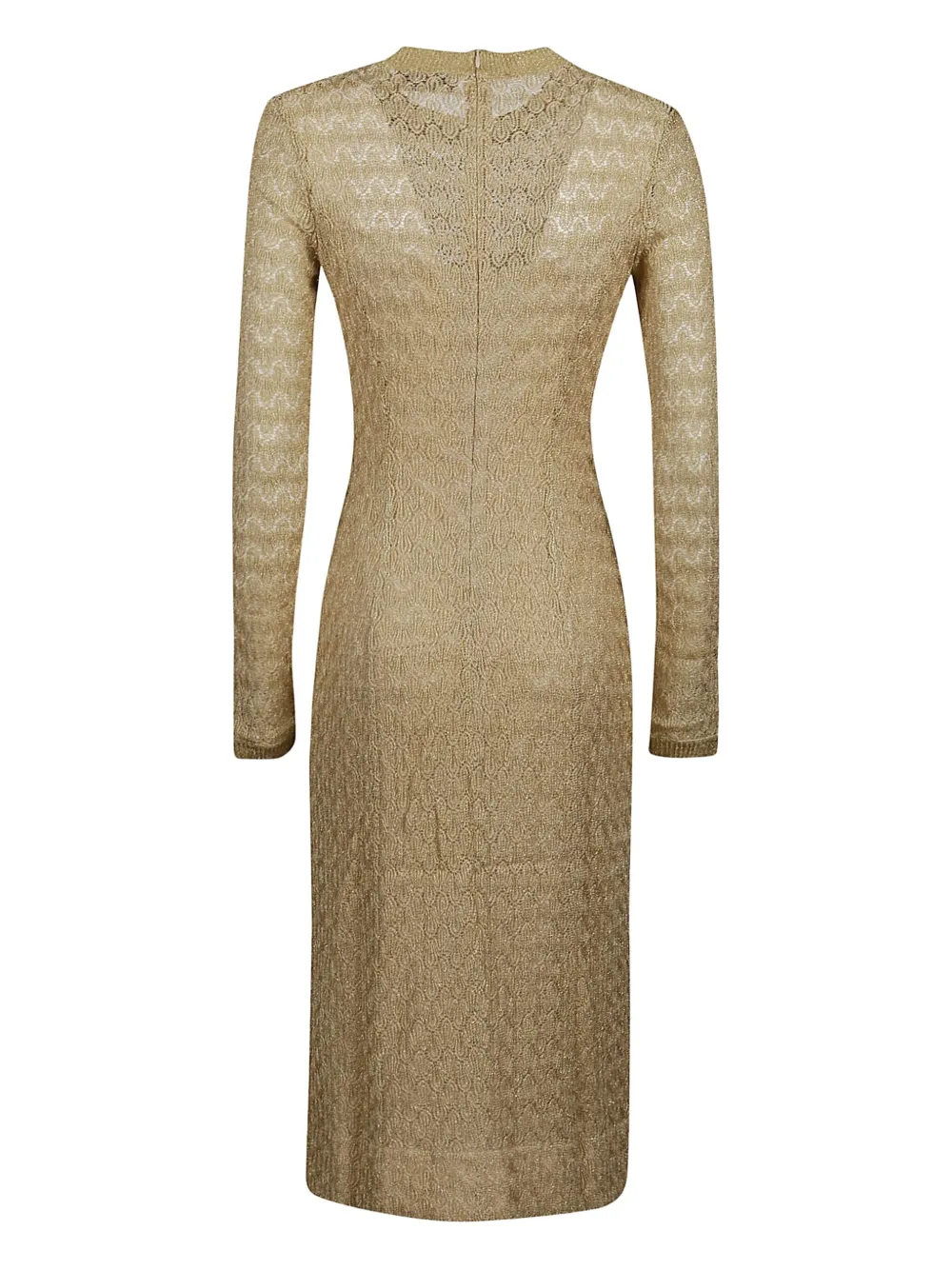 Missoni knitted button-fastening midi dress - Goud