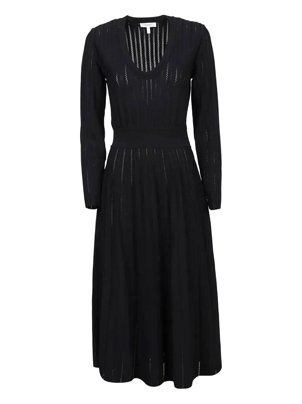 Casasola Cosima ribbed dress - ブラック Casasola Cosima ribbed dress - ブラック