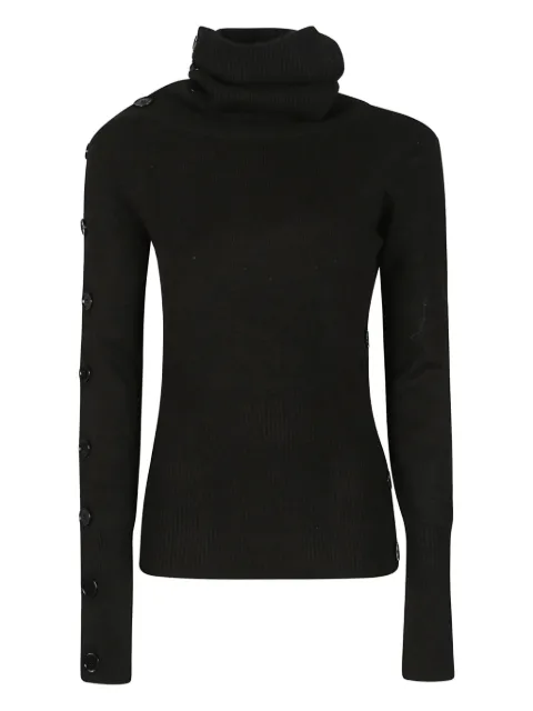 Patrizia Pepe high-neck button-detail sweater