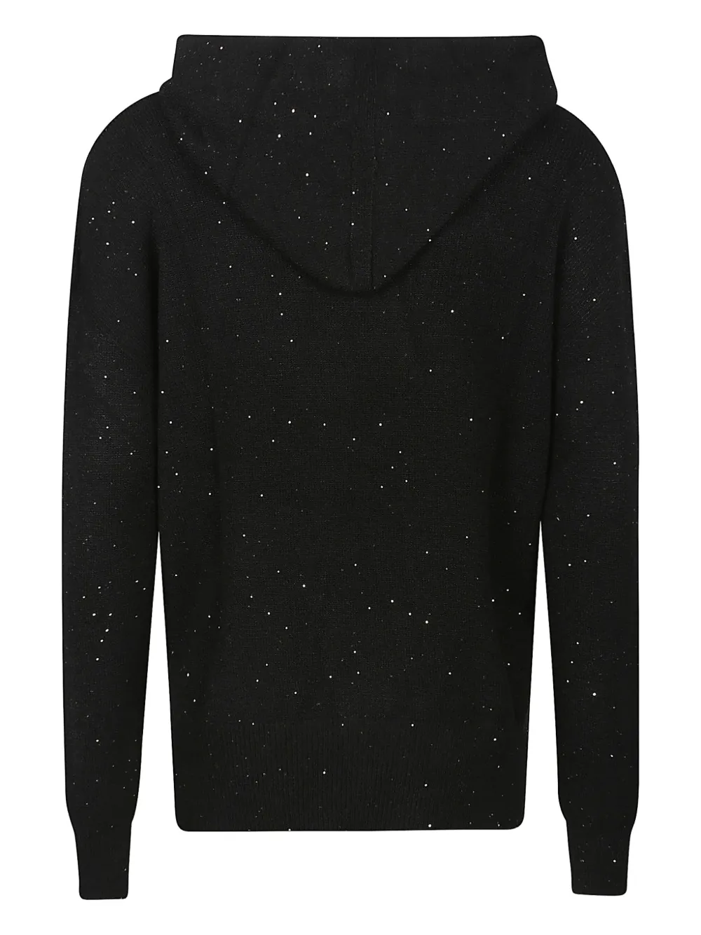 Hinnominate Sequin-embellished Hooded Sweater In Black