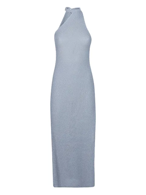 Canessa halterneck knitted midi dress