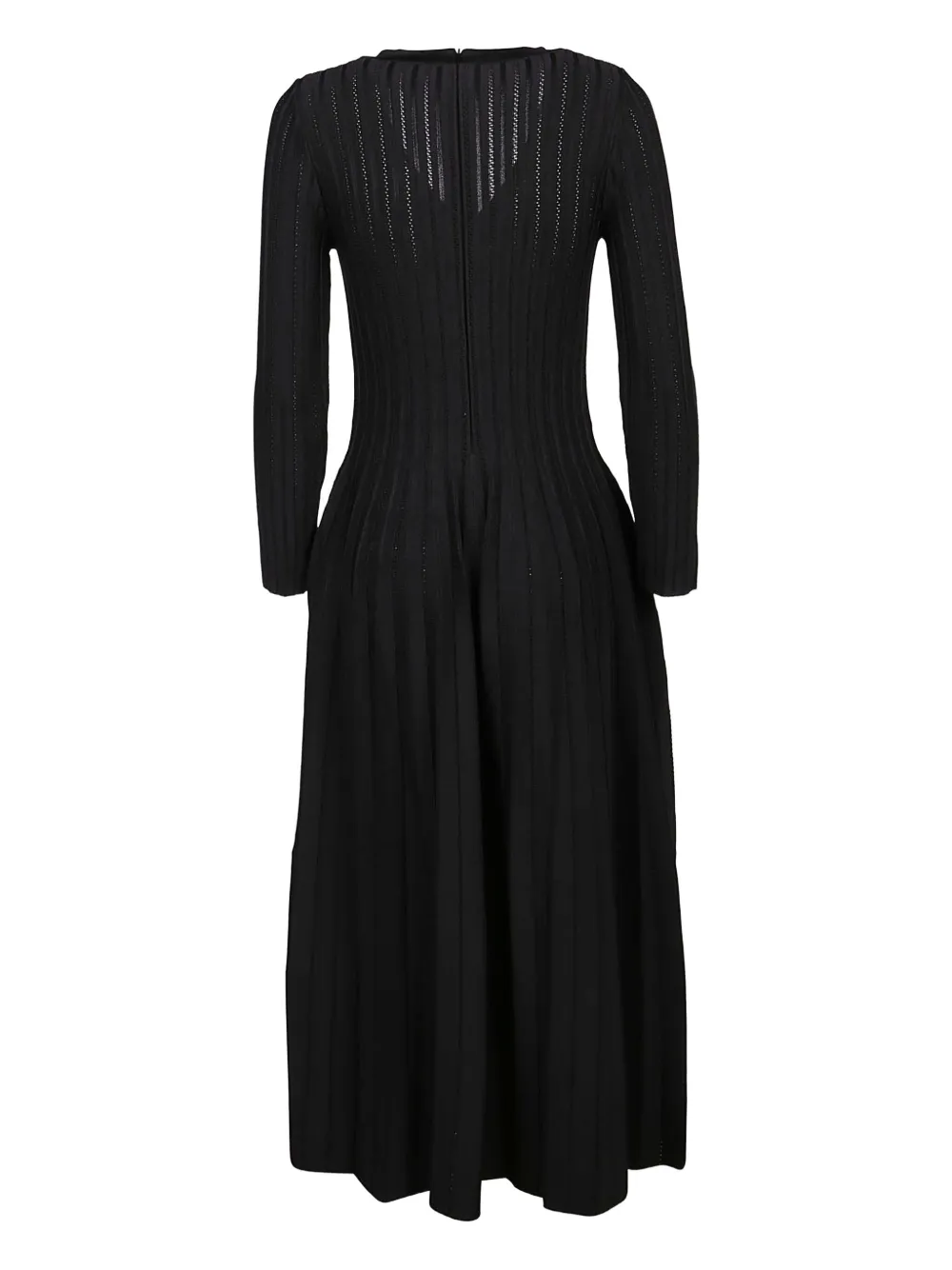 Casasola ribbed v-neck dress - Zwart