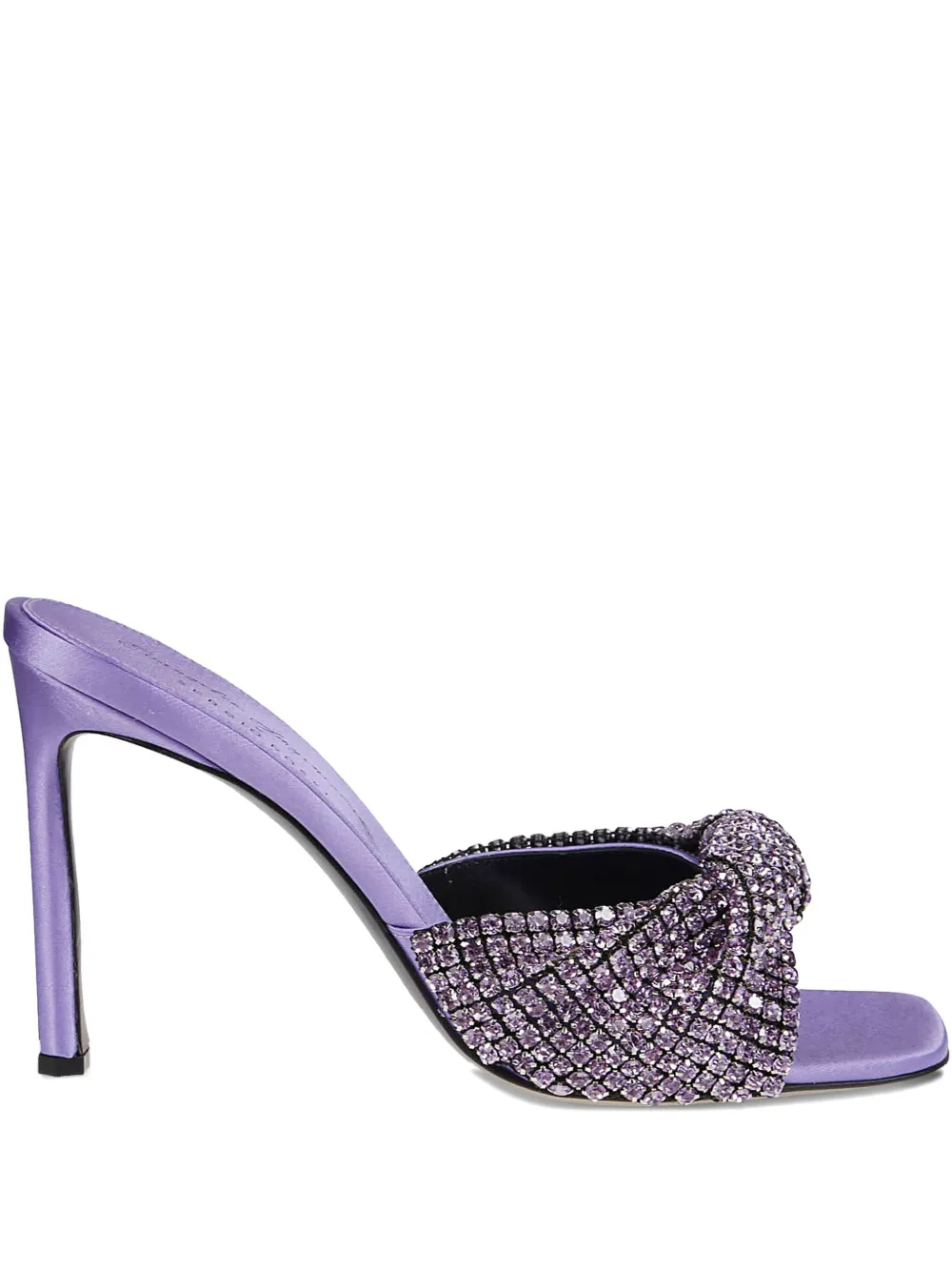 Sergio Rossi 115mm crystal-embellished satin sandals Purple