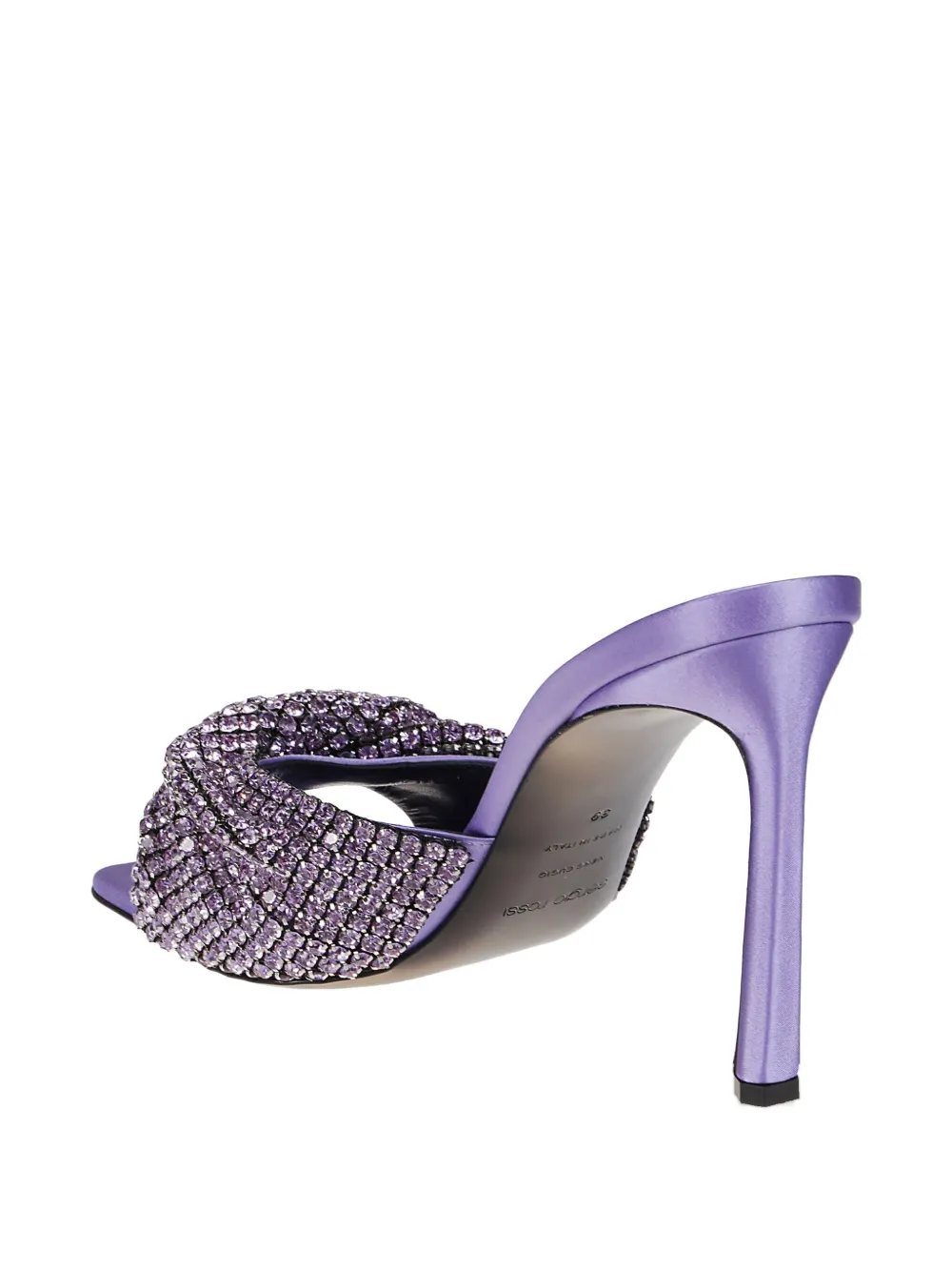 Sergio Rossi 115mm crystal-embellished satin sandals Purple