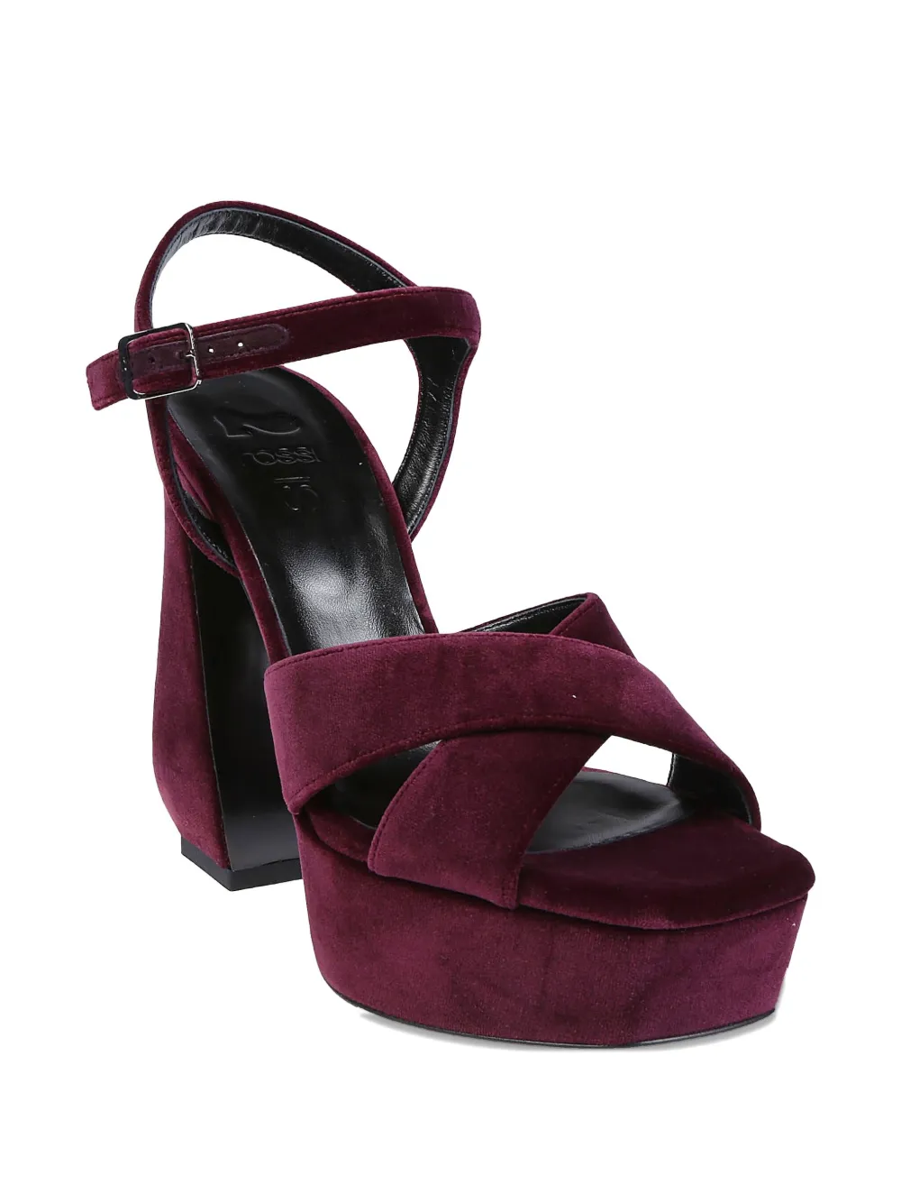 Sergio Rossi Sandalen met plateauzool en gekruiste bandjes Rood