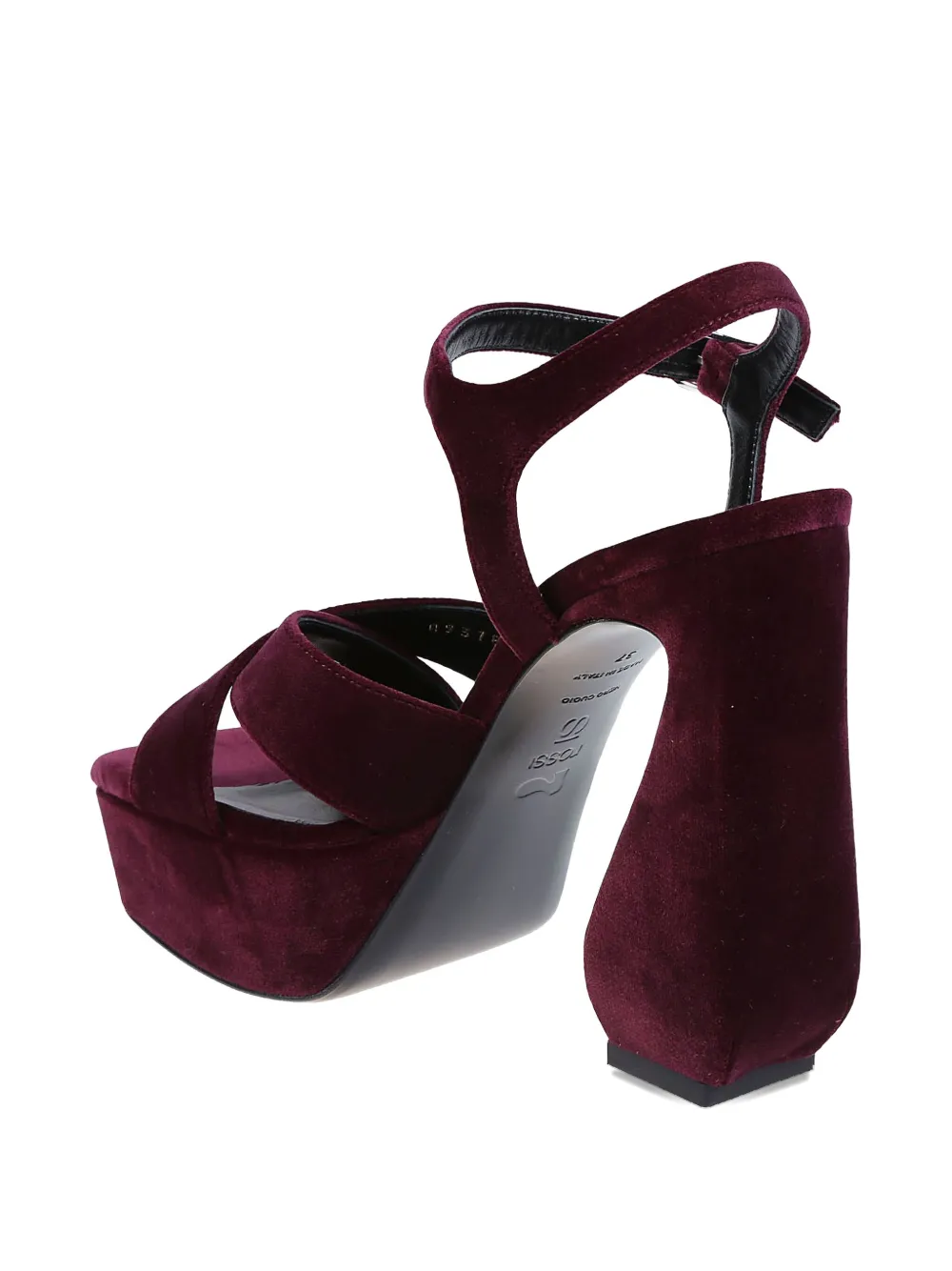 Sergio Rossi Sandalen met plateauzool en gekruiste bandjes Rood