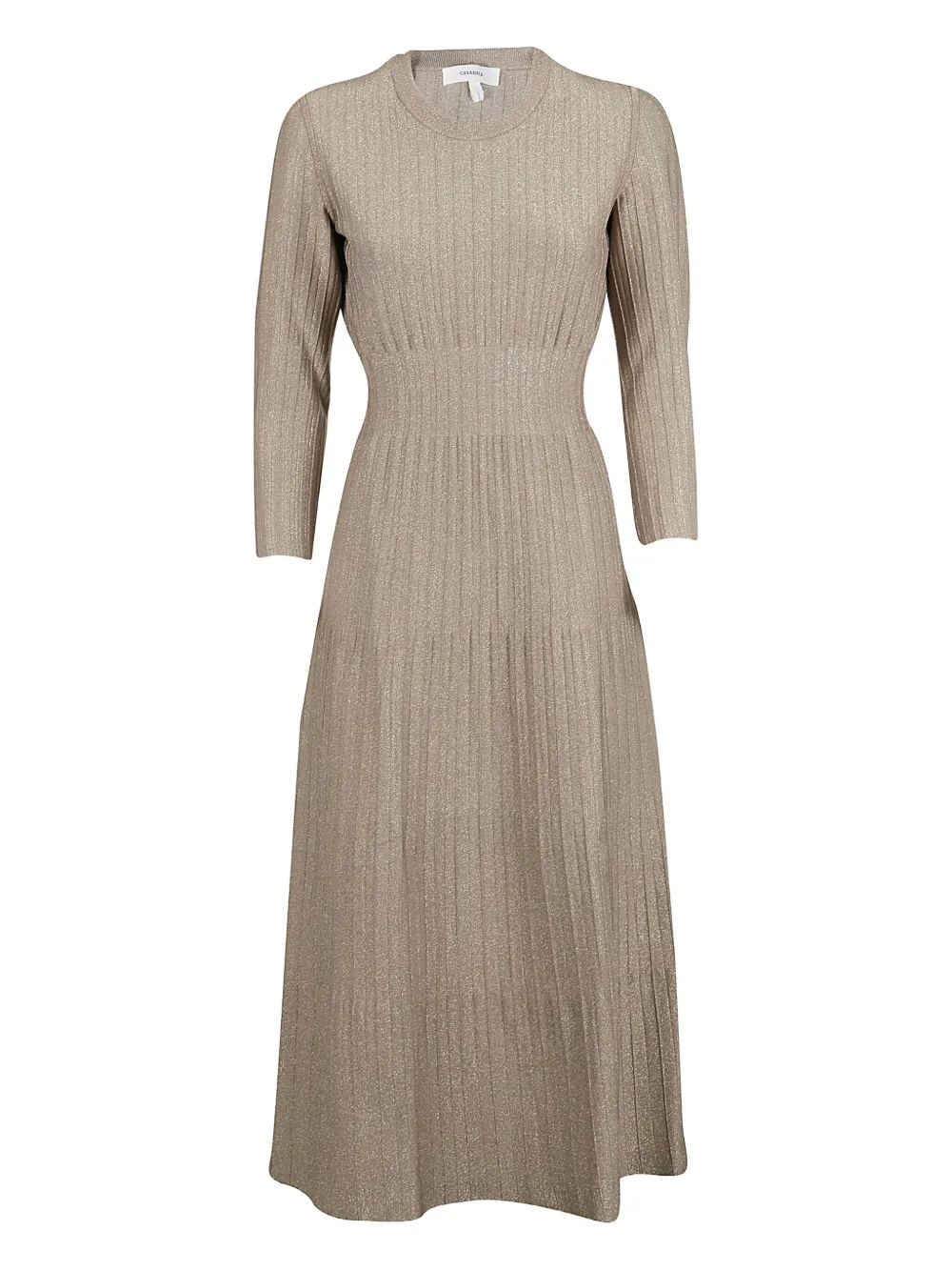 Casasola pleated midi dress - ニュートラル Casasola pleated midi dress - ニュートラル