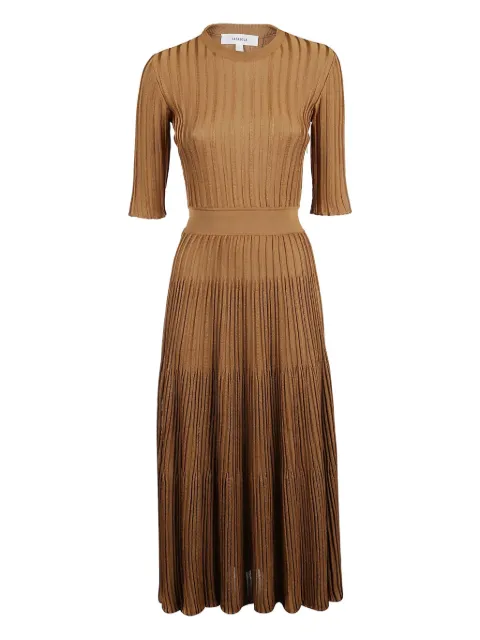 Casasola ribbed pleated midi dress
