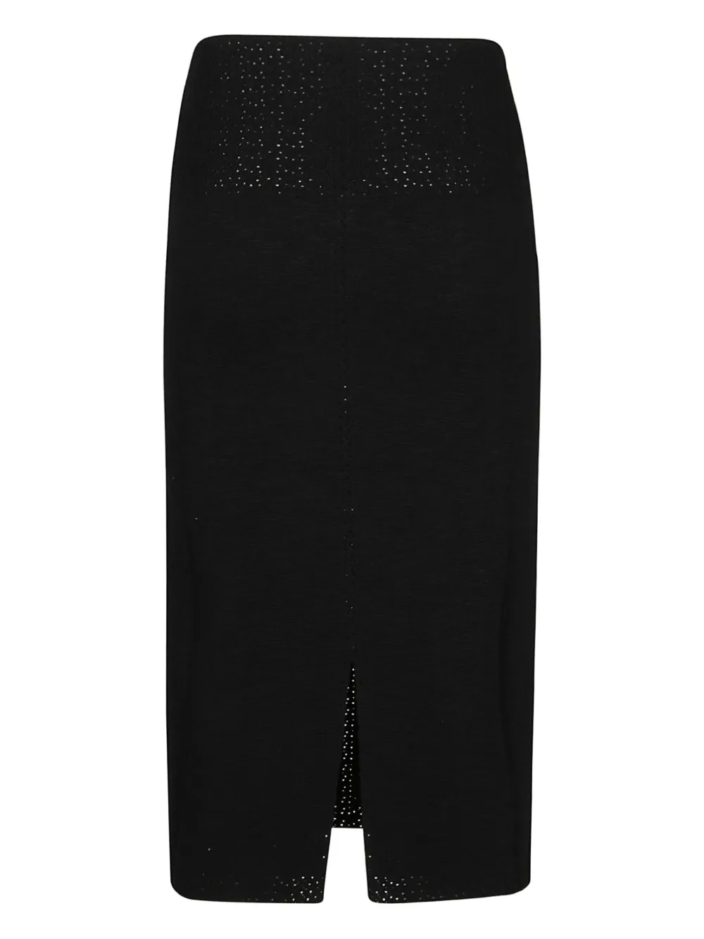 Victoria Beckham pointelle-knit midi skirt - ブラック Victoria Beckham pointelle-knit midi skirt - ブラック