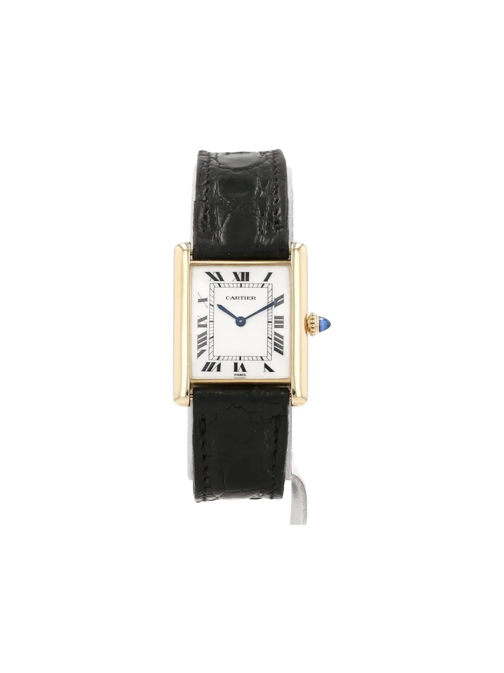 Pre-owned Cartier Tank Louis 27mm In Black