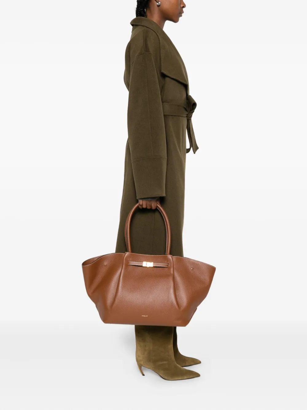 Demellier New York Tote Bag In Brown