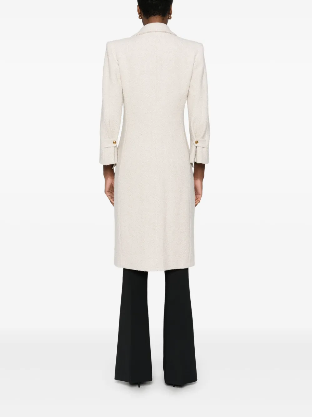 Elisabetta Franchi Jas met dubbele rij knopen Beige