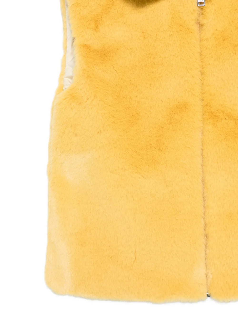 Il Gufo Bodywarmer van imitatiebont Geel