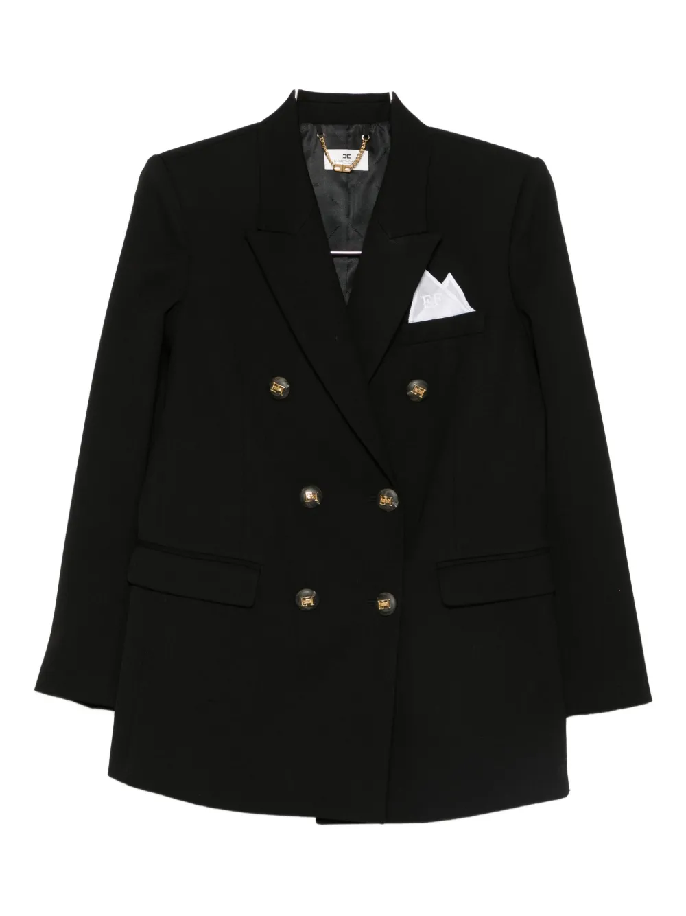 Elisabetta Franchi Double-breasted Blazer In Black