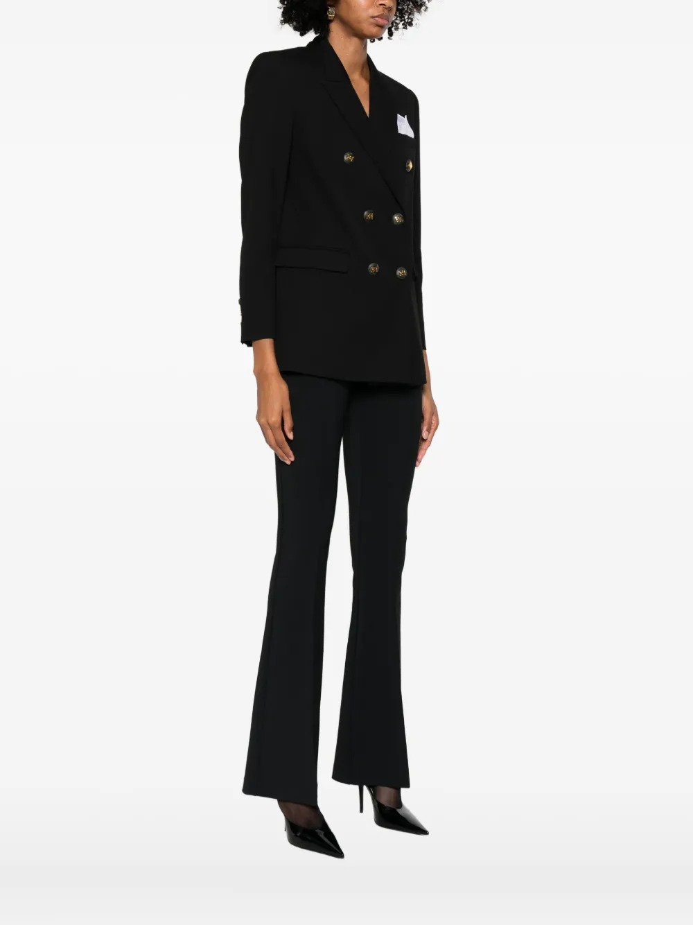 Elisabetta Franchi Double-breasted Blazer In Black