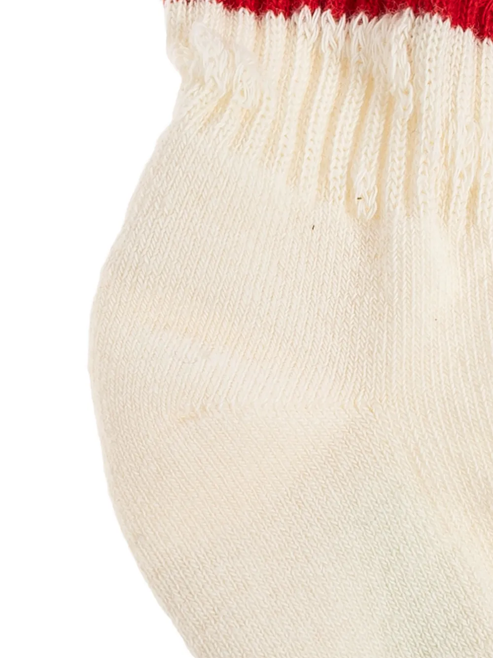 Golden Goose Kids Gestreepte geribbelde sokken Wit