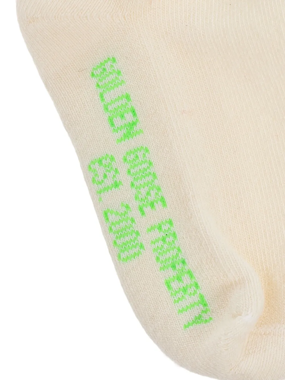 Golden Goose Kids Gestreepte geribbelde sokken Wit