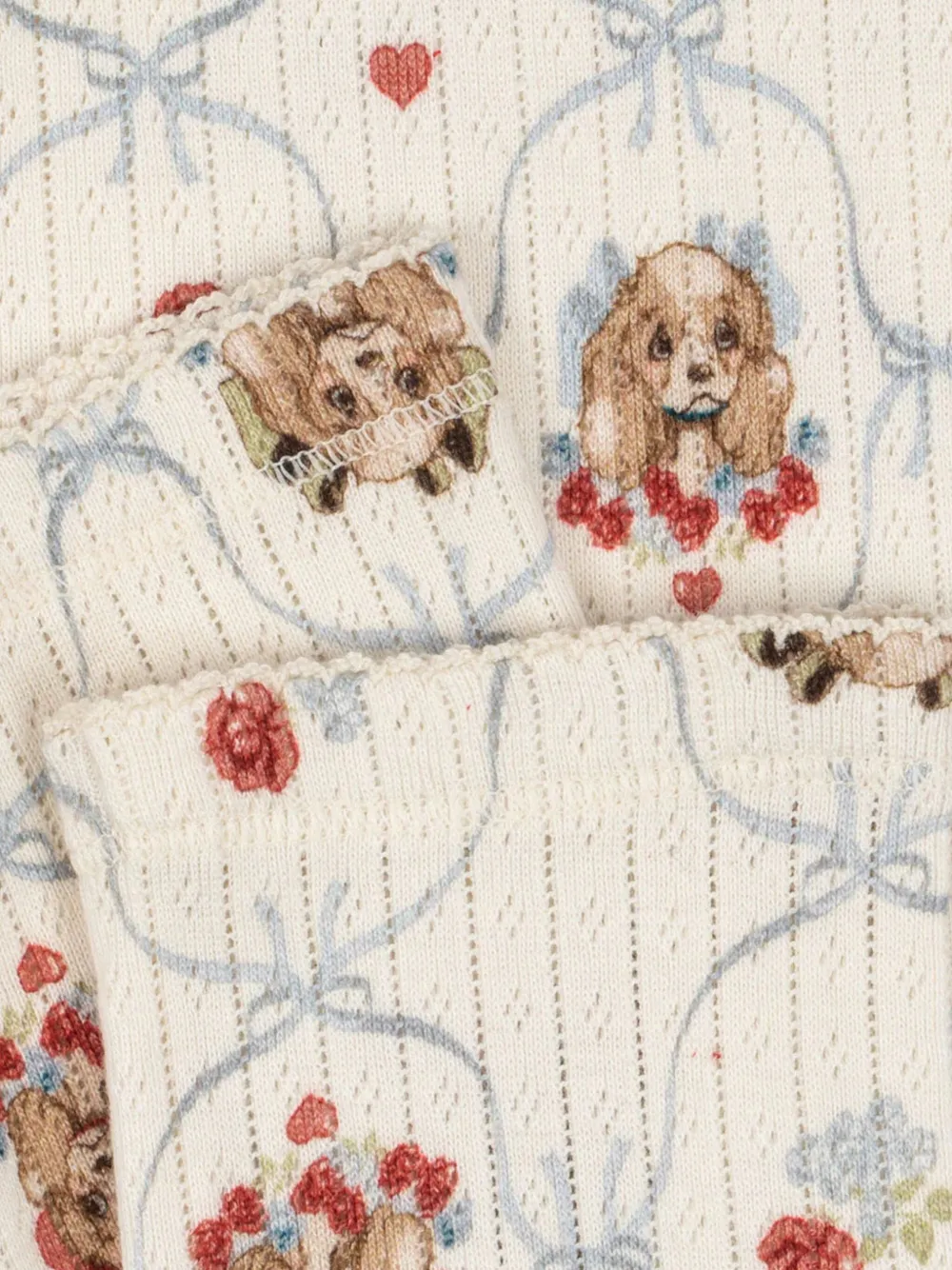 Konges Sløjd Legging met puppyprint Beige