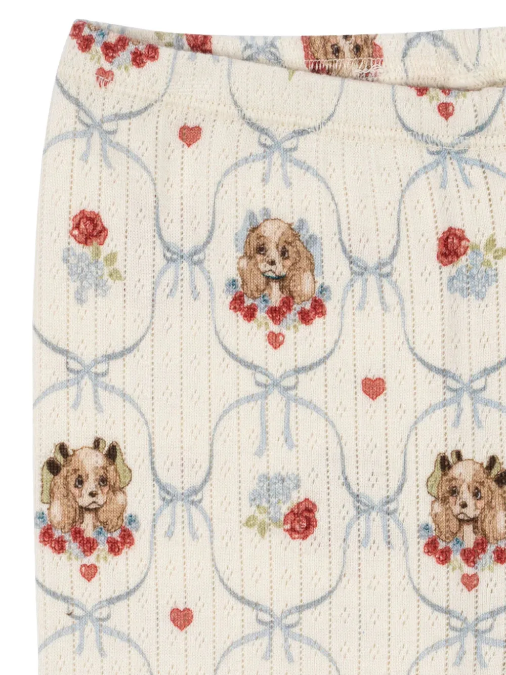 Konges Sløjd Legging met puppyprint Beige
