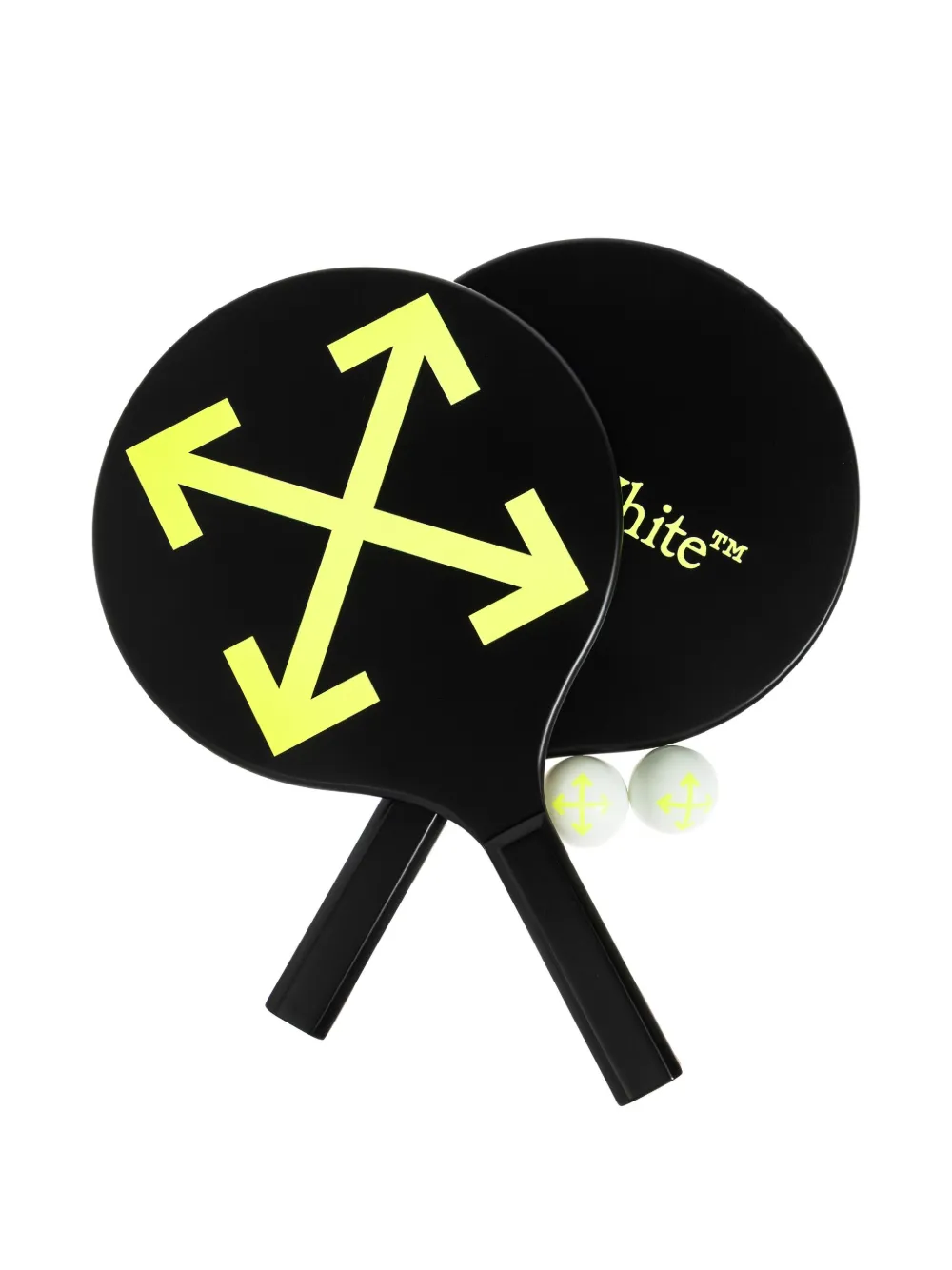 Off-white Logo-print Table-tennis Set In Black