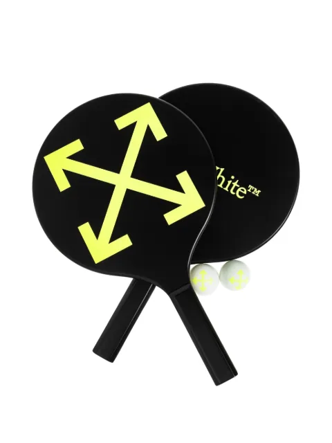 Off-White logo-print table-tennis set