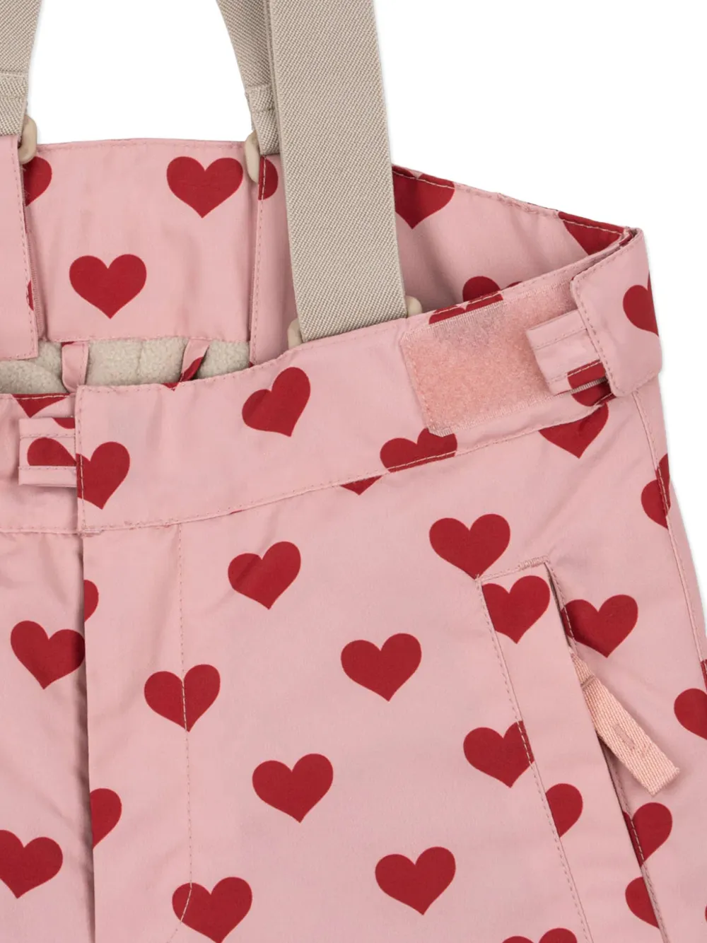 Konges Sløjd Mismou tuinbroek met hartprint Roze