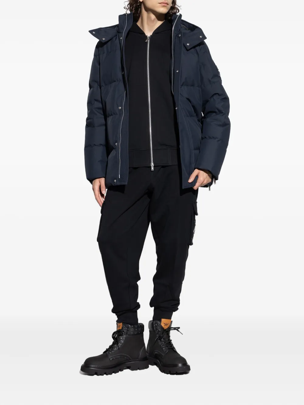 Moose Knuckles cargo-pocket track pants - Zwart