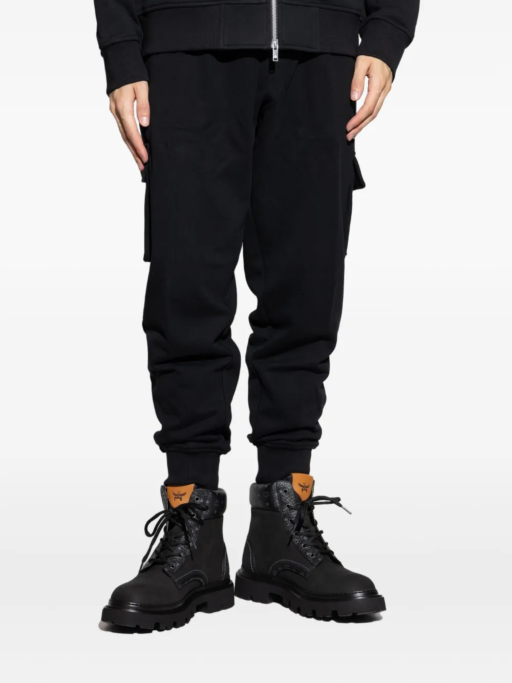 Moose Knuckles Cargo-pocket Track Pants In Black