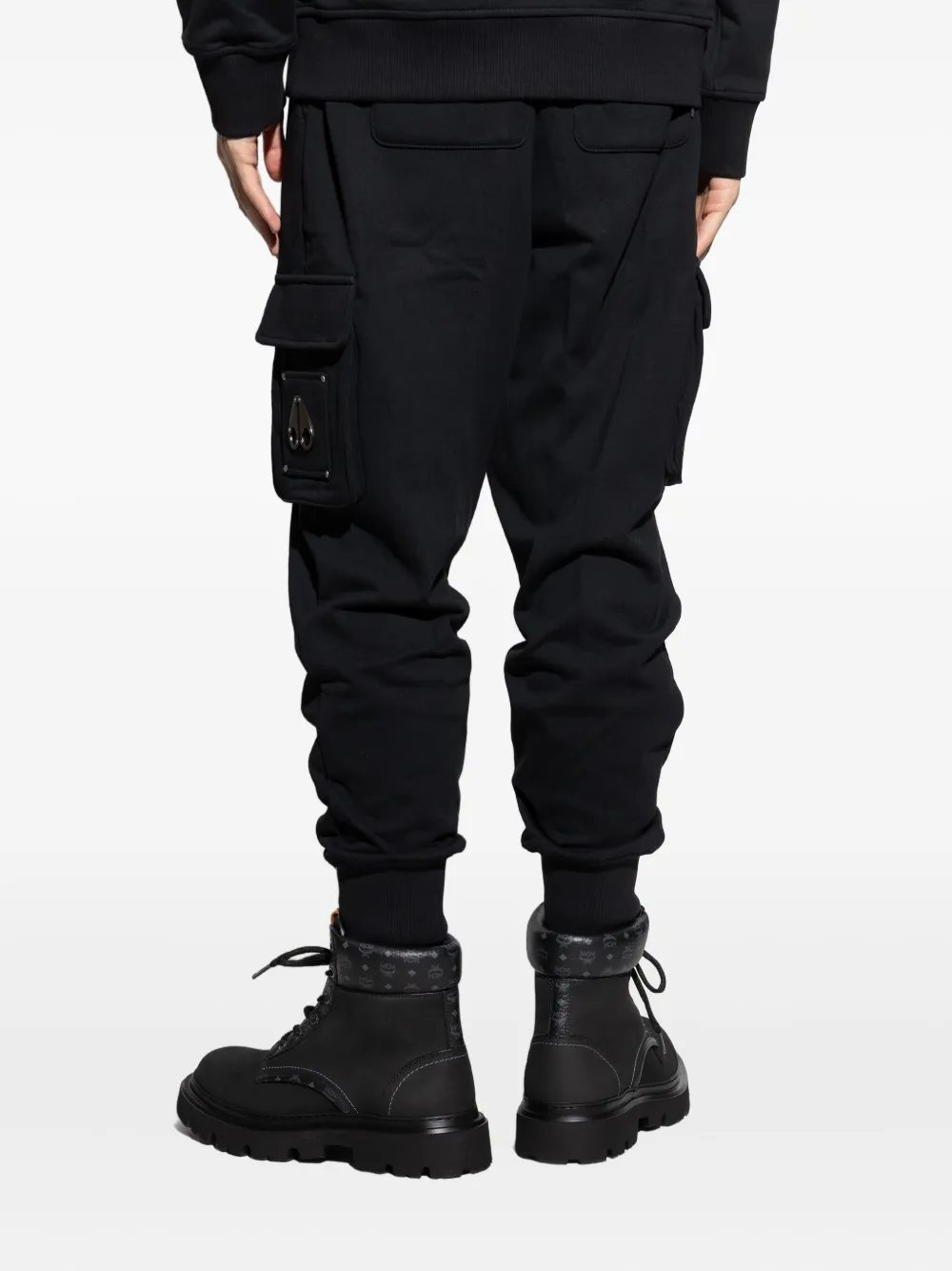 Moose Knuckles Cargo-pocket Track Pants In Black