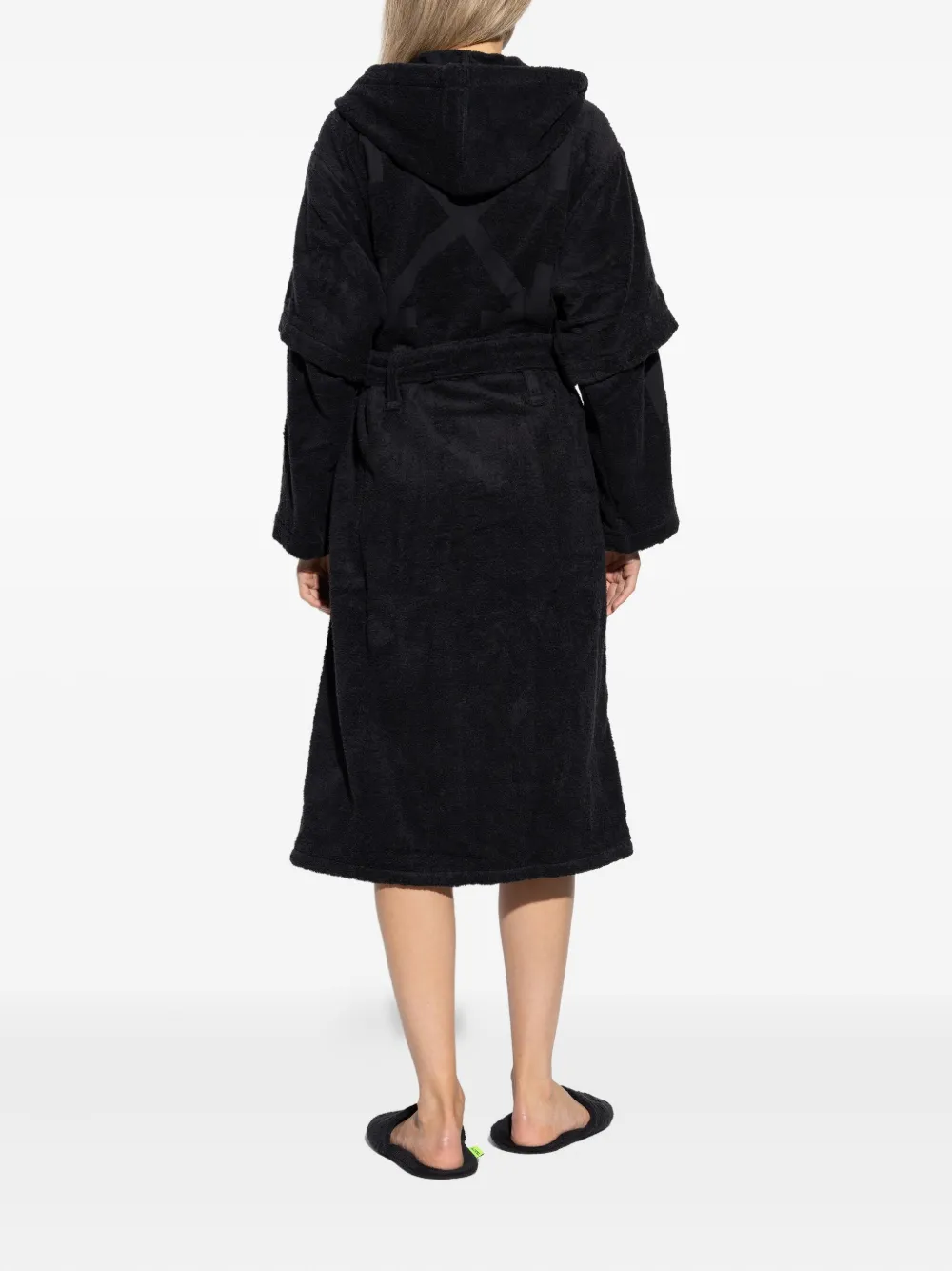 Off-White Badjas met capuchon Zwart