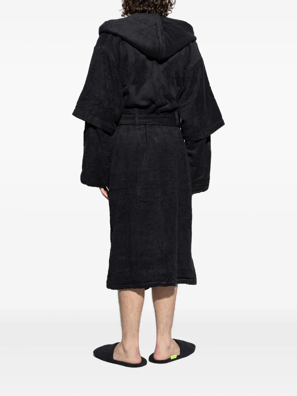 Off-White Badjas met capuchon Zwart