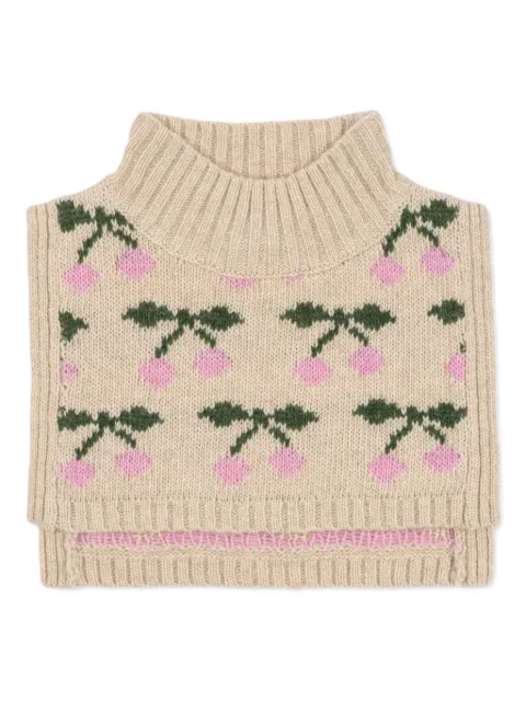 Konges Sløjd Belou cherry-pattern neck warmer