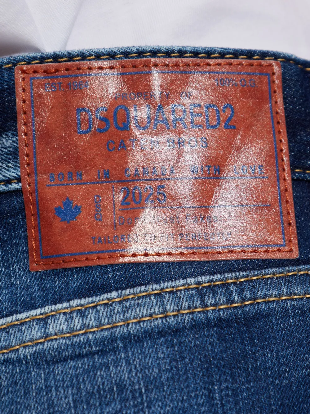 DSQUARED2 D2 Twisted gerafelde jeans Blauw