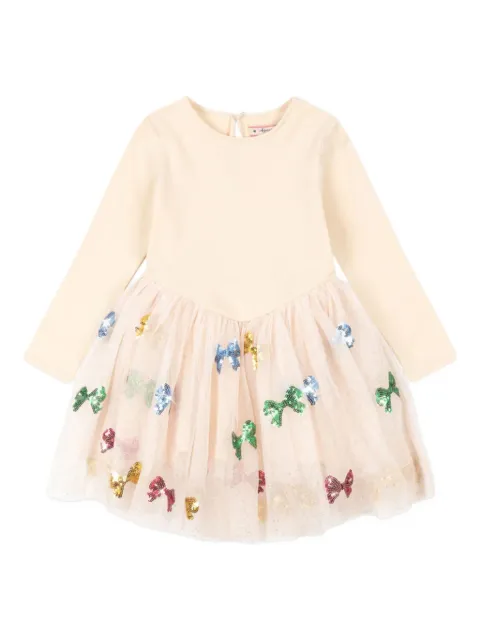 Konges Sløjd vestido Yvonne con moño con lentejuelas