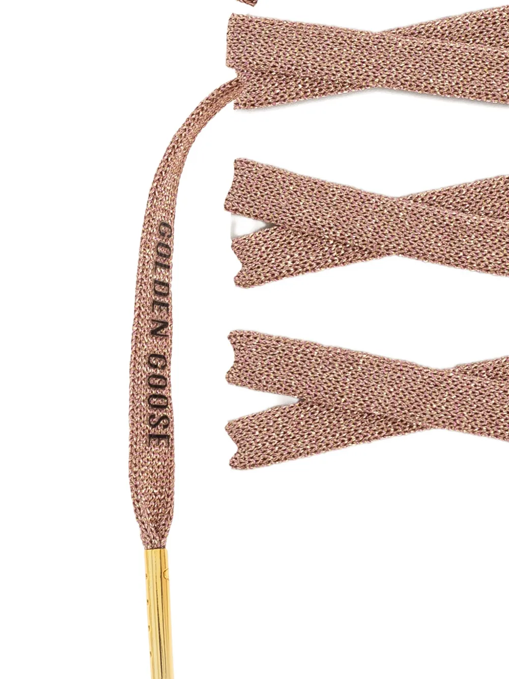 Golden Goose Crystal-embellished Shoelaces In Brown