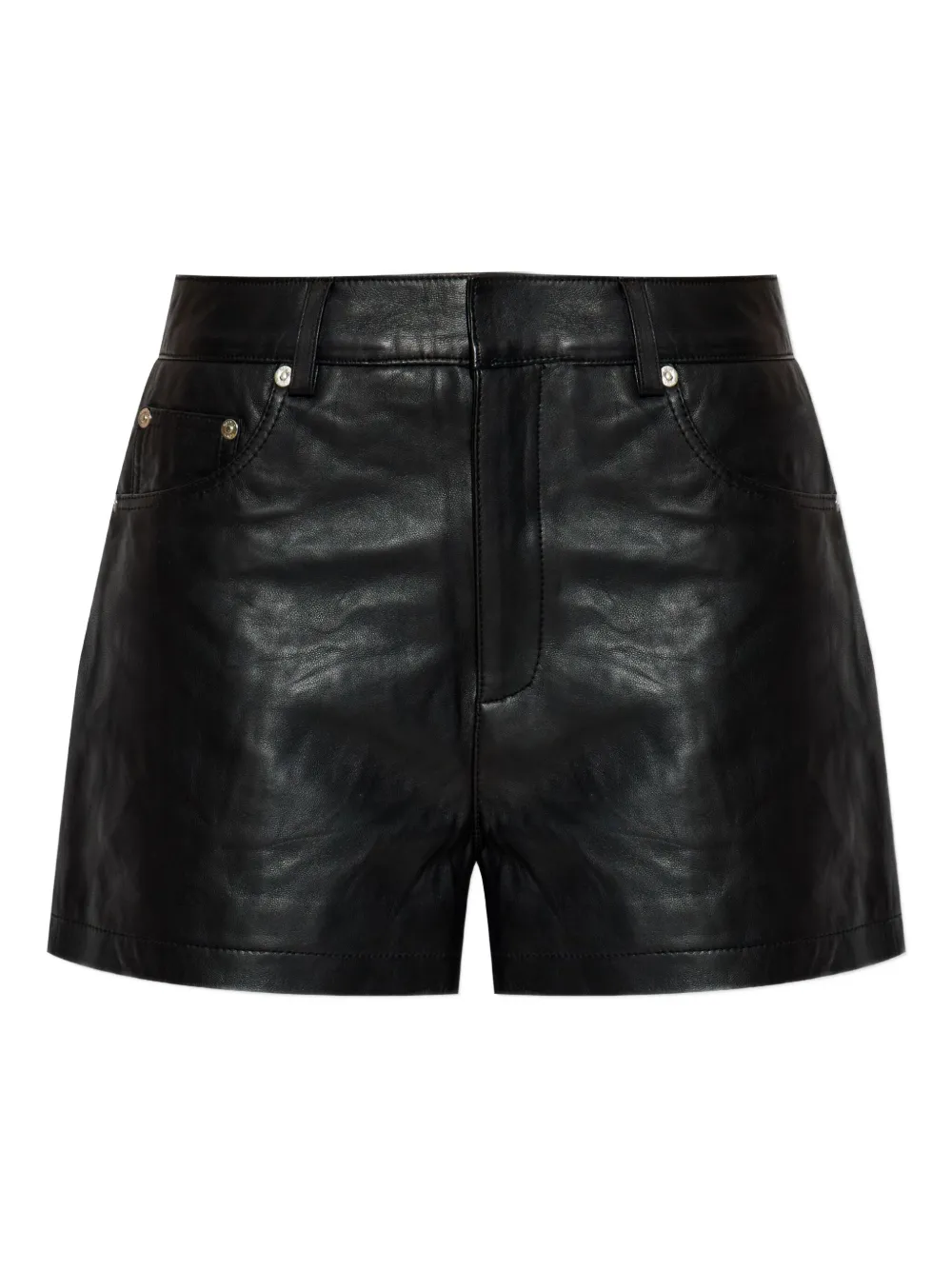 Gestuz five-pocket leather shorts - ブラック Gestuz five-pocket leather shorts - ブラック