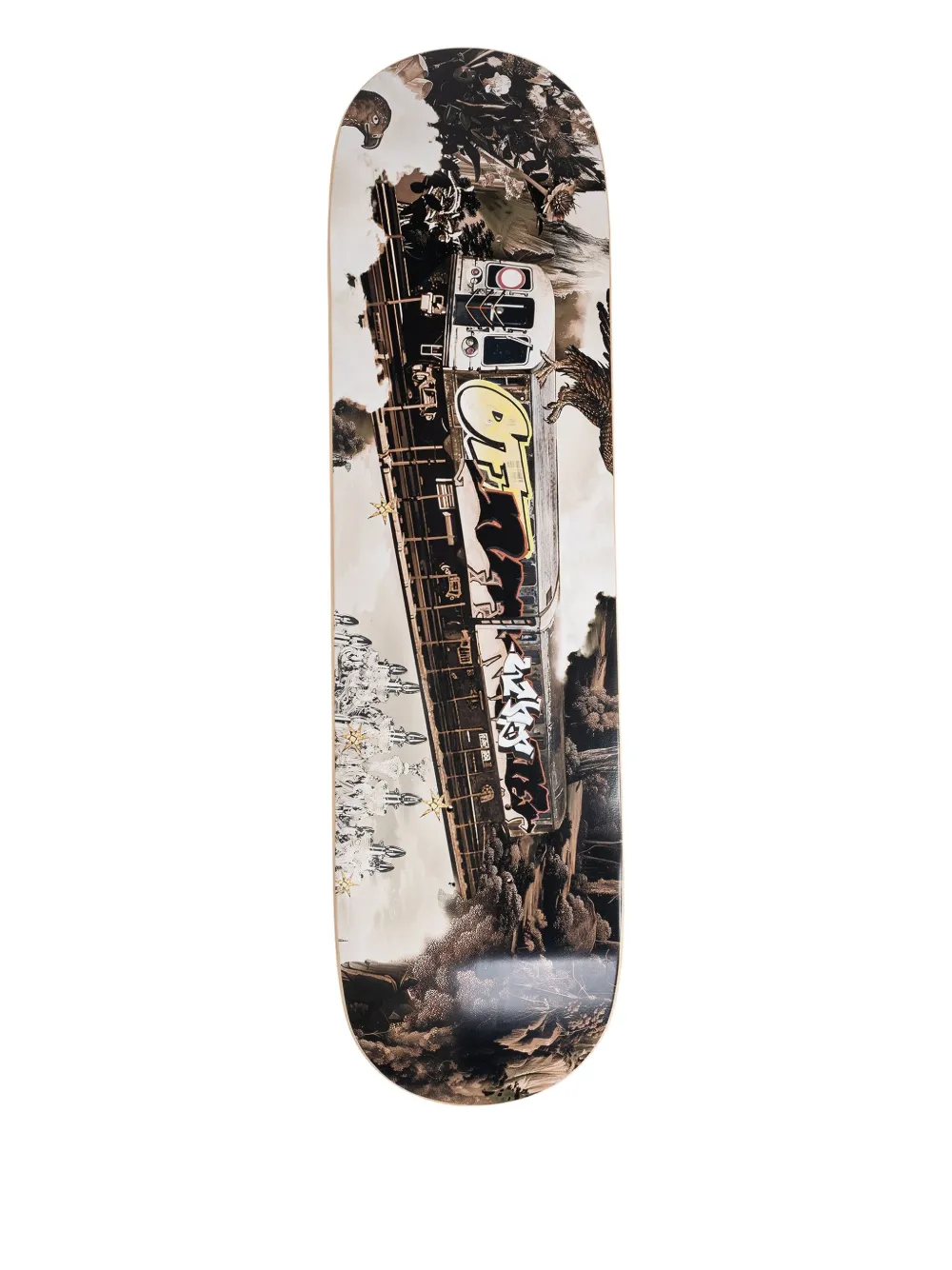 Off-white Graphic-print Skateboard In Black