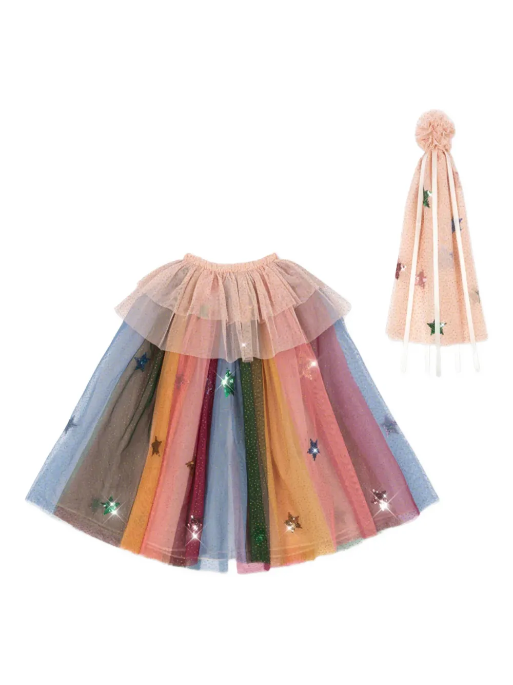 Konges Sløjd traje con motivo de arcoíris con glitter | rosado | Image 1