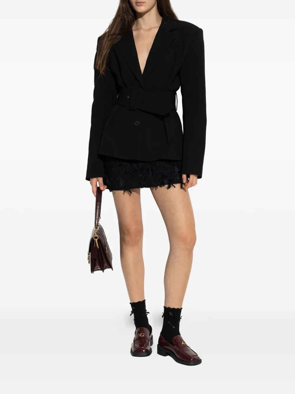 SAMSOE SAMSOE Samajsan frayed mini skirt | Straight Skirts | Image 2
