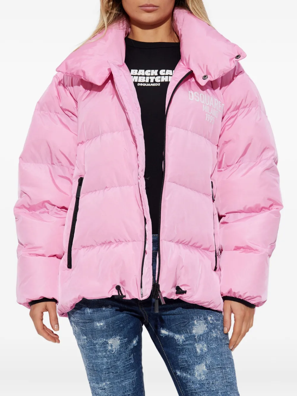 Dsquared2 Dean's Padded Jacket In Pink