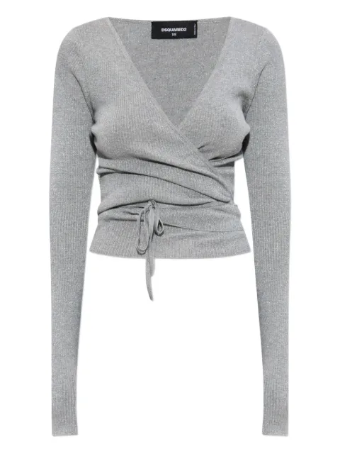 DSQUARED2 top con estilo cruzado