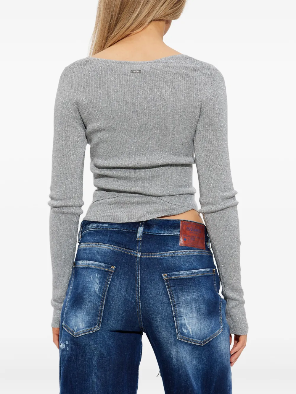Dsquared2 Long-sleeved Sweater In Gray