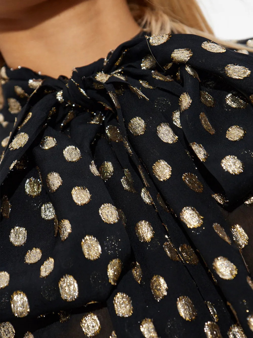 DSQUARED2 Gestrikte blouse met stippen Zwart