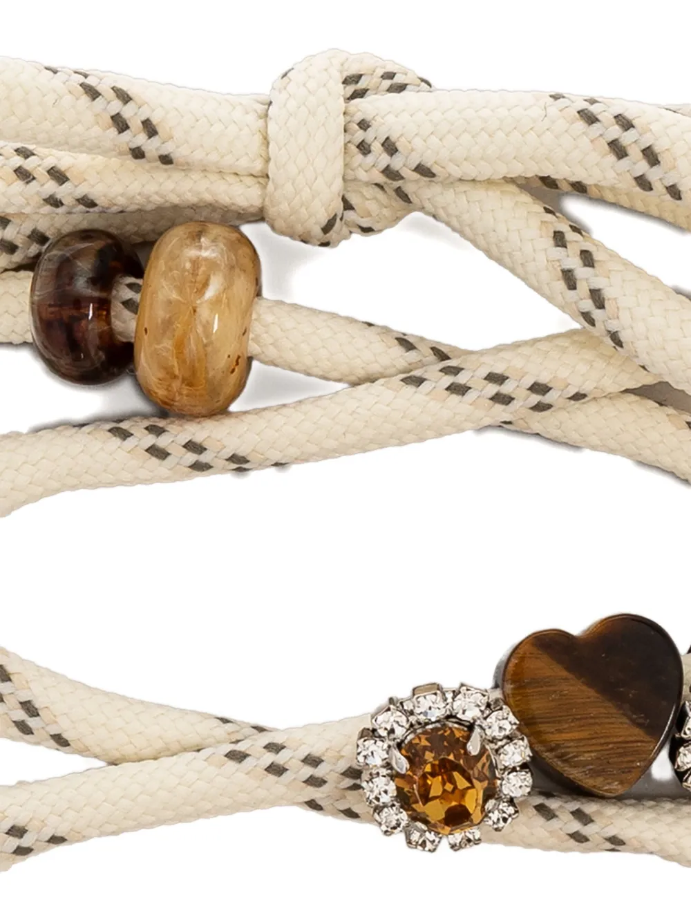 Golden Goose Crystal-embellishments Shoelaces In Neutral