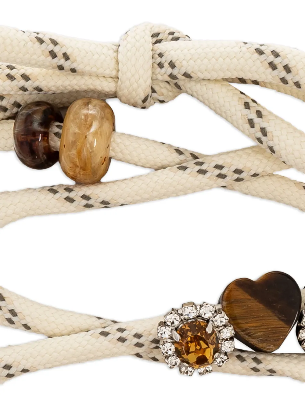 Golden Goose Schoenveters verfraaid met kristallen Beige