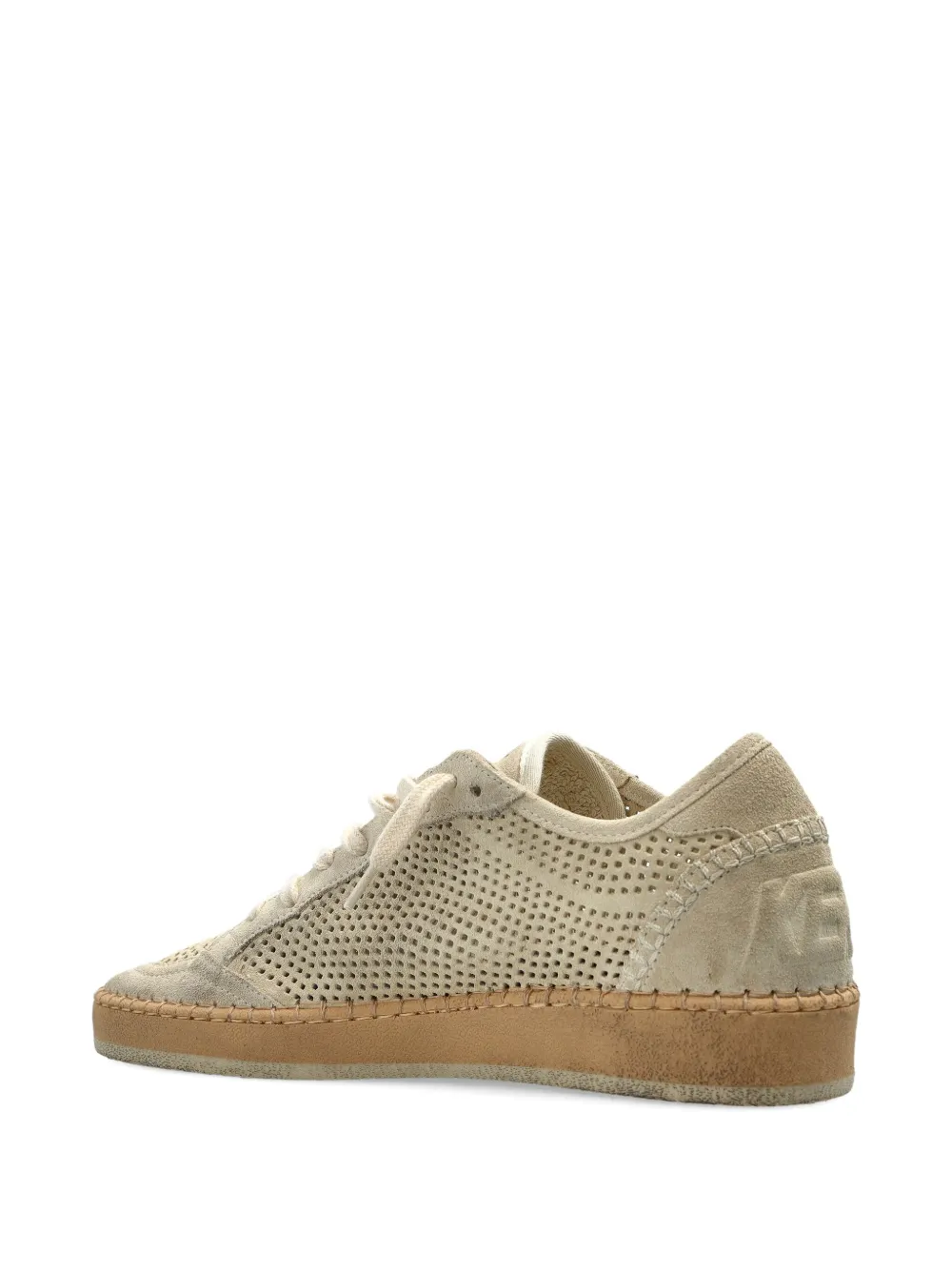 Golden Goose Perforated Star Sneakers In Neutral