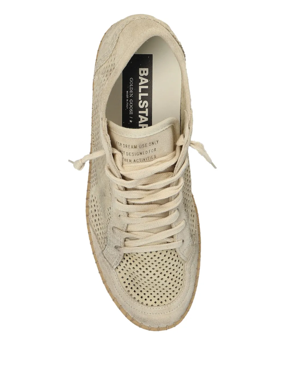 Golden Goose Perforated Star Sneakers In Neutral