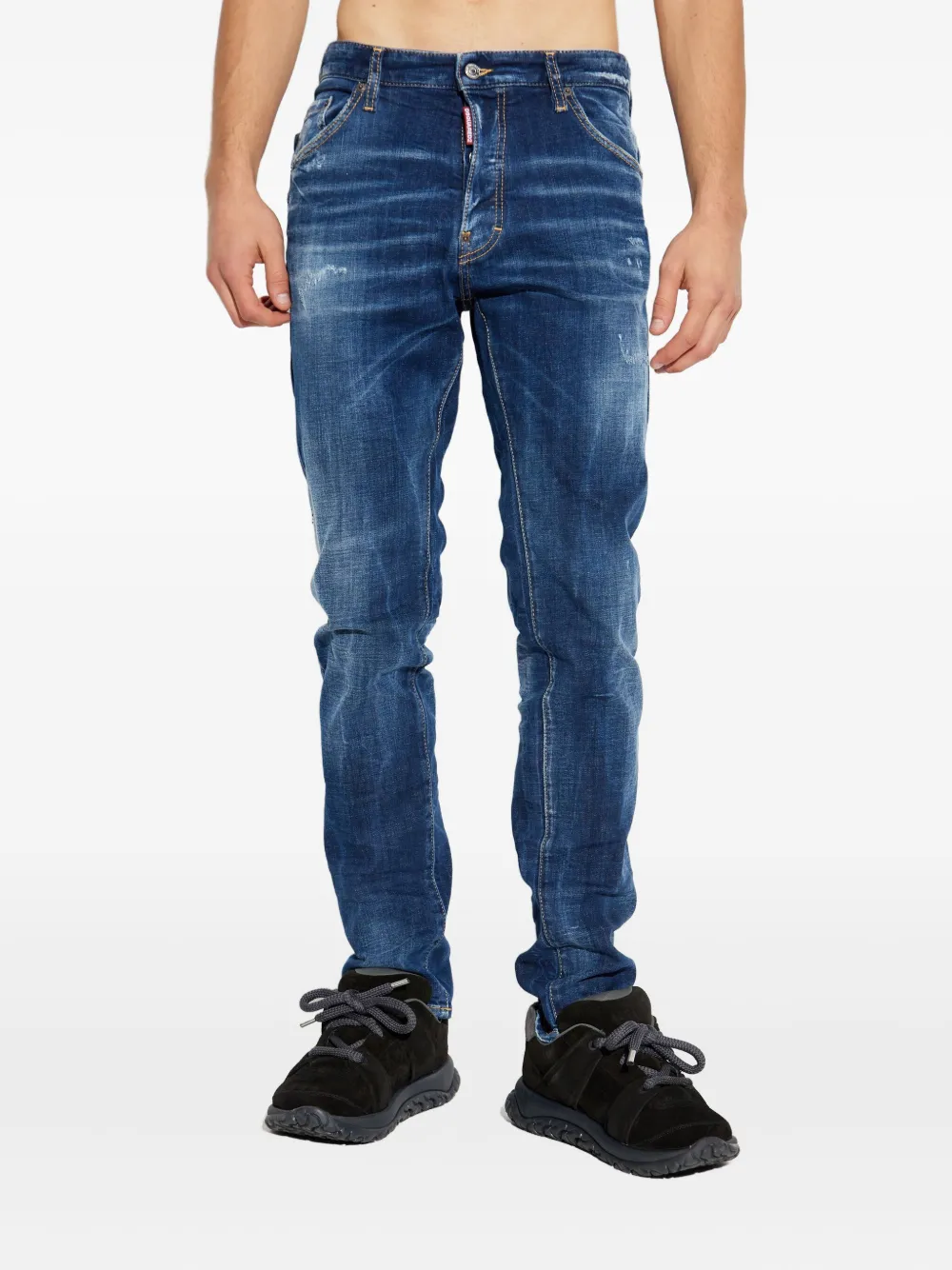 Dsquared2 Skater Distressed Jeans In Blue